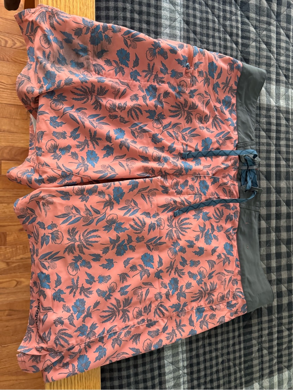 Patagonia Coral Swim Suit with Blue Floral Print - Men’s - Picture 1 of 5